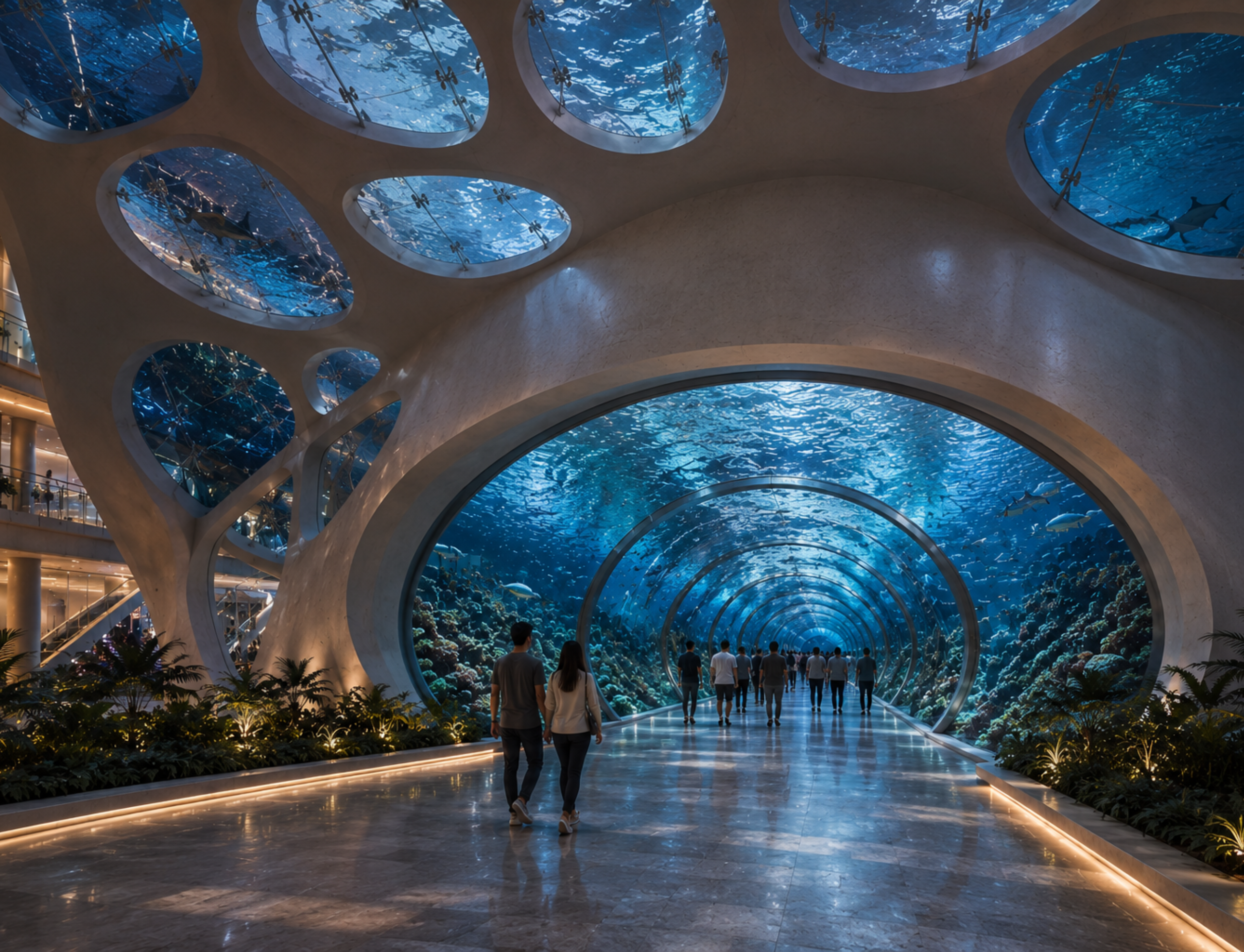 Underwater entry tunnel
